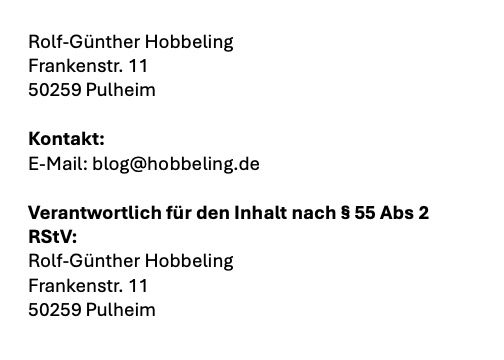 Impressum Adresse RG